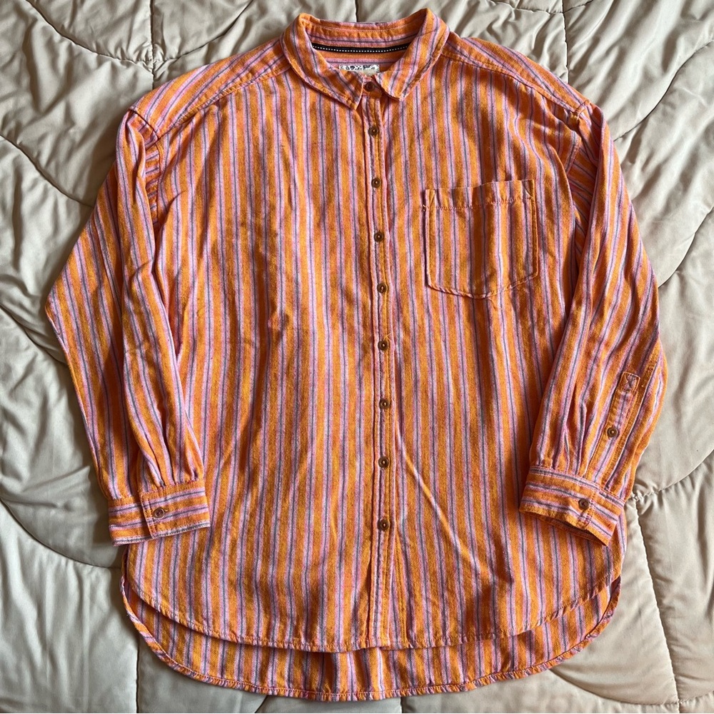 Anthropologie Pilcro And The Letterpress Oxford Long Sleeved Button Down Shirt